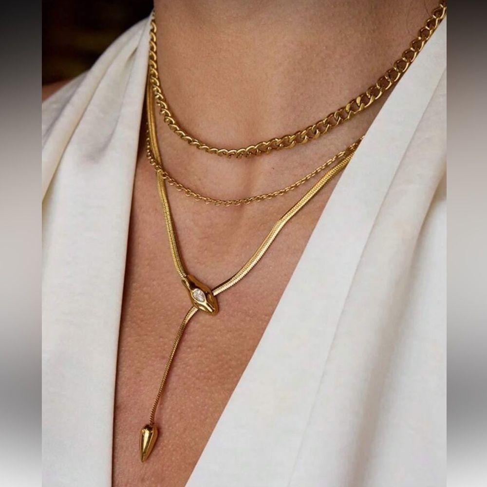 REVOLVE Gold Layered Pendant Necklace Set